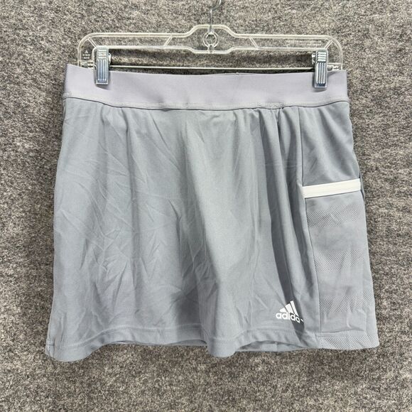 Adidas Activewear Skort Women M Medium Gray A-Line Midi Aeroready Pull On Active - Picture 1 of 8